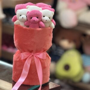 💗 پک خرسی صورتی و سفید | سایزهای ۶ تا ۱۹تایی